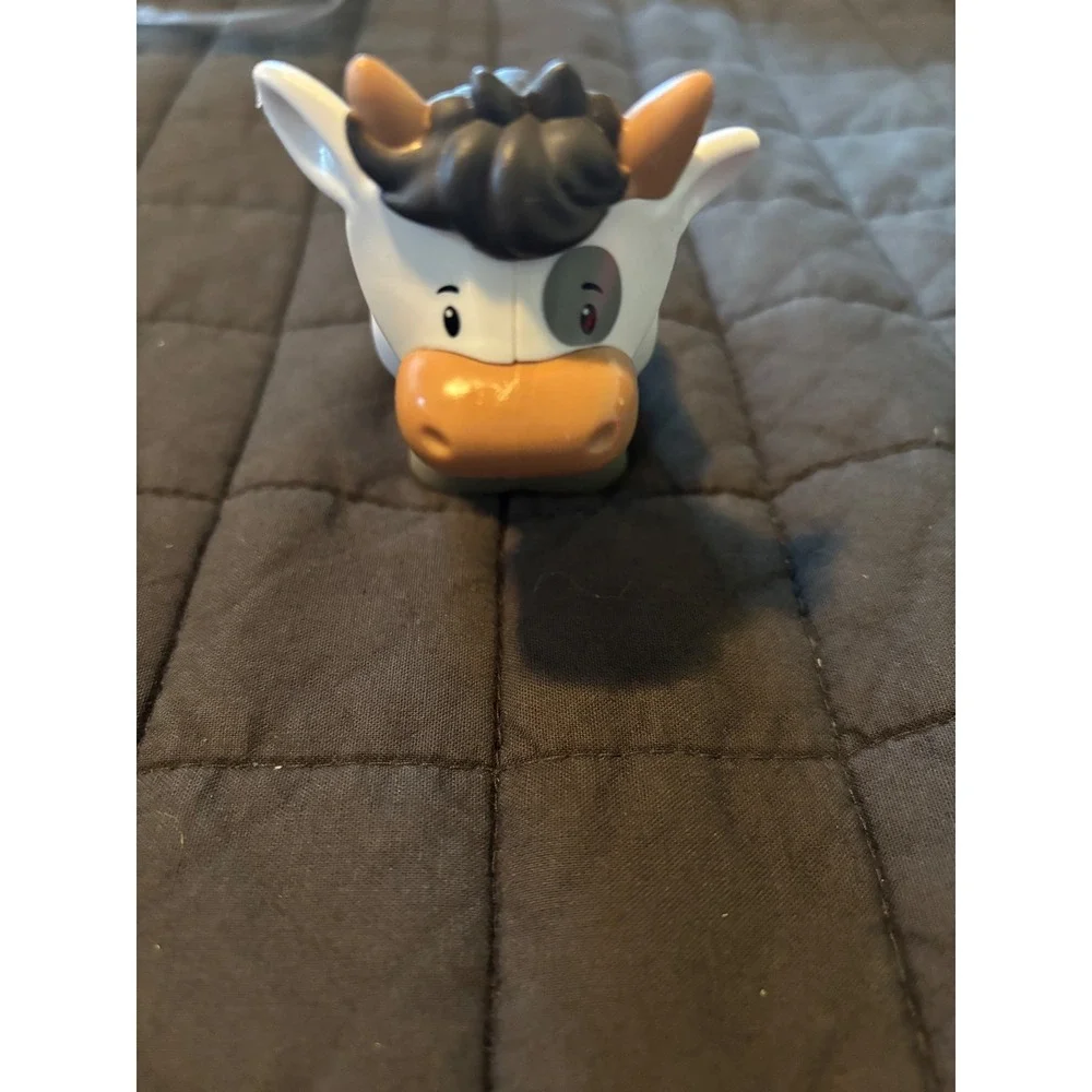Fisher-Price Little People Cow Farm Animal White/Black Replacement Figure